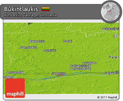 Physical Panoramic Map of Būkintlaukis