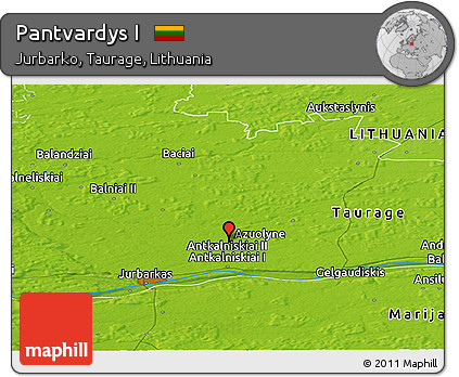 Physical Panoramic Map of Pantvardys I