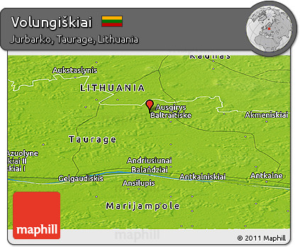 Physical Panoramic Map of Volungiškiai