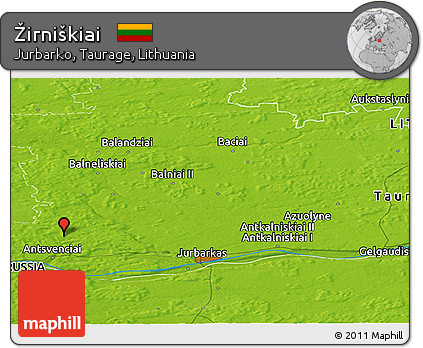 Physical Panoramic Map of Žirniškiai