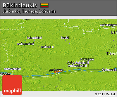Physical Panoramic Map of Būkintlaukis