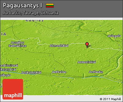Physical Panoramic Map of Pagausantys I