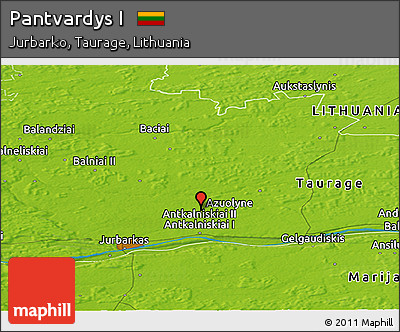 Physical Panoramic Map of Pantvardys I