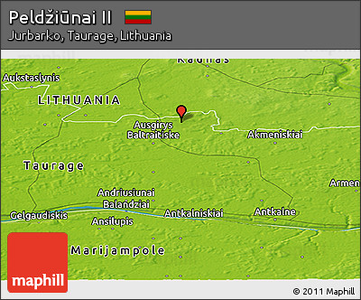 Physical Panoramic Map of Peldžiūnai II