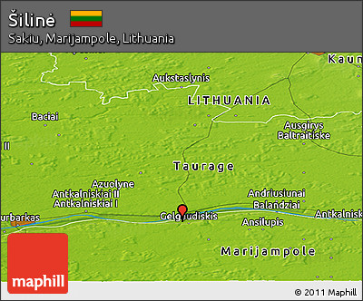 Physical Panoramic Map of Šilinė