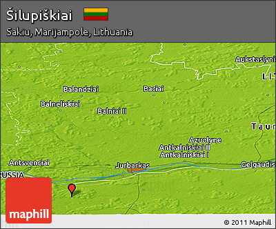 Physical Panoramic Map of Šilupiškiai