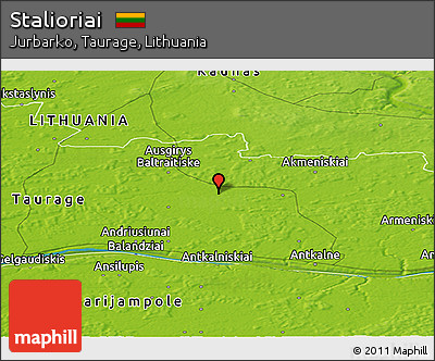 Physical Panoramic Map of Stalioriai