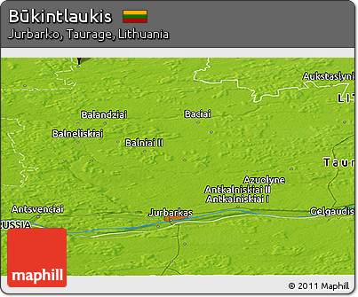 Physical Panoramic Map of Būkintlaukis