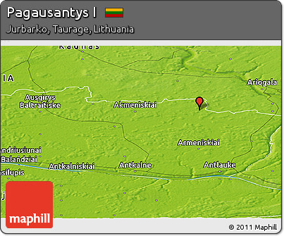 Physical Panoramic Map of Pagausantys I