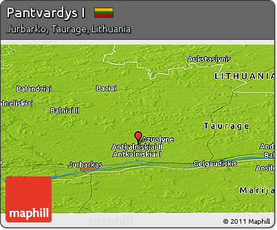 Physical Panoramic Map of Pantvardys I