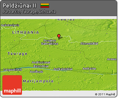 Physical Panoramic Map of Peldžiūnai II