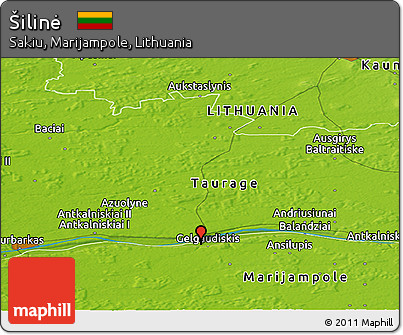 Physical Panoramic Map of Šilinė