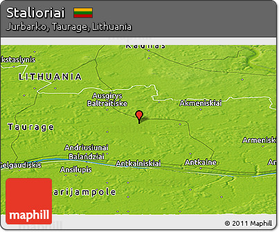 Physical Panoramic Map of Stalioriai