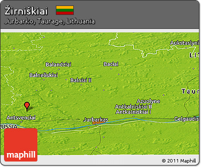 Physical Panoramic Map of Žirniškiai