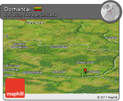 Satellite Panoramic Map of Domantai