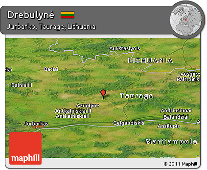 Satellite Panoramic Map of Drebulynė