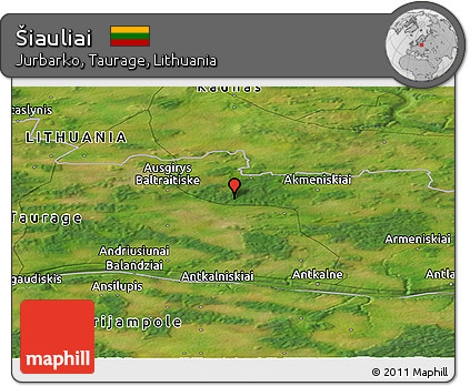 Satellite Panoramic Map of Šiauliai