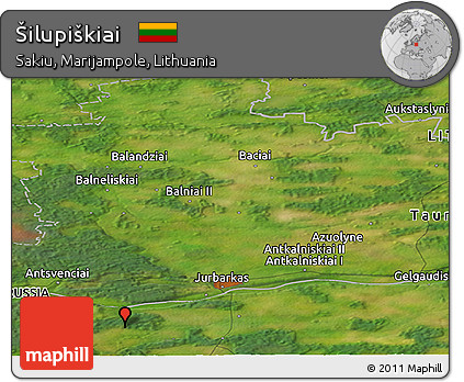 Satellite Panoramic Map of Šilupiškiai