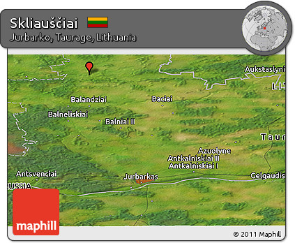 Satellite Panoramic Map of Skliauščiai