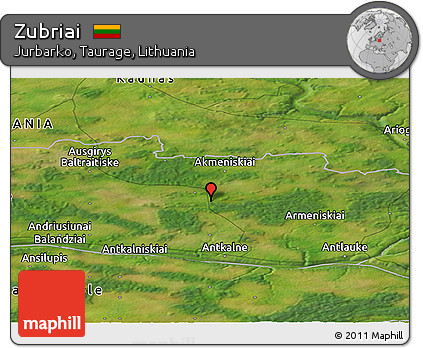 Satellite Panoramic Map of Zubriai
