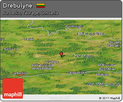 Satellite Panoramic Map of Drebulynė