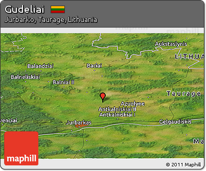 Satellite Panoramic Map of Gudeliai