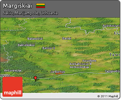 Satellite Panoramic Map of Margiškiai