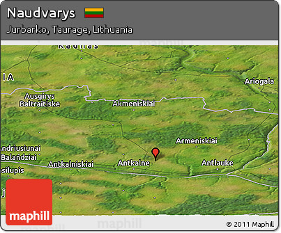 Satellite Panoramic Map of Naudvarys