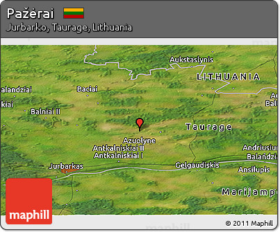 Satellite Panoramic Map of Pažėrai