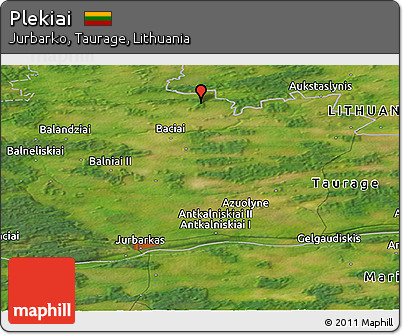 Satellite Panoramic Map of Plekiai