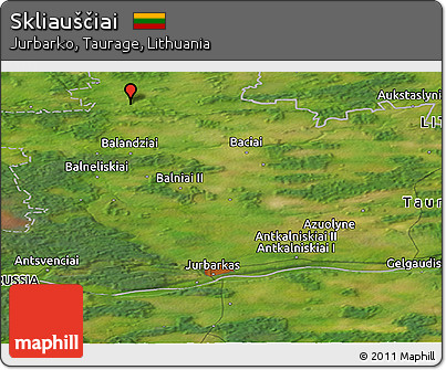 Satellite Panoramic Map of Skliauščiai
