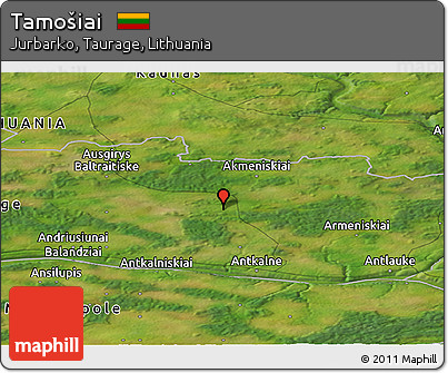 Satellite Panoramic Map of Tamošiai