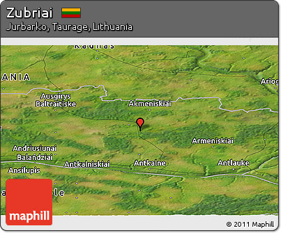 Satellite Panoramic Map of Zubriai