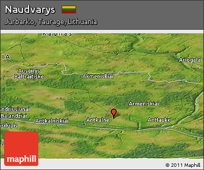 Satellite Panoramic Map of Naudvarys