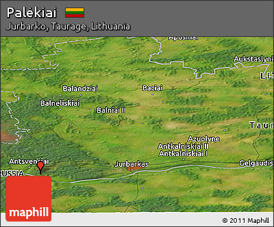 Satellite Panoramic Map of Palėkiai