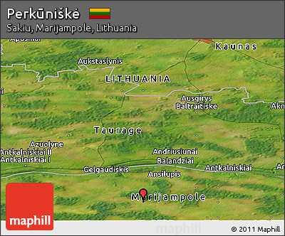 Satellite Panoramic Map of Perkūniškė