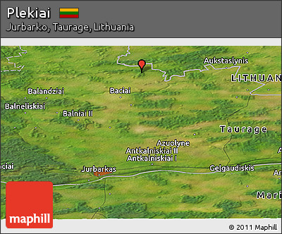 Satellite Panoramic Map of Plekiai