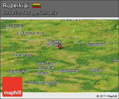 Satellite Panoramic Map of Rupeikiai