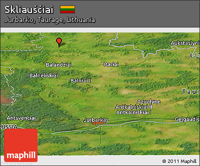 Satellite Panoramic Map of Skliauščiai