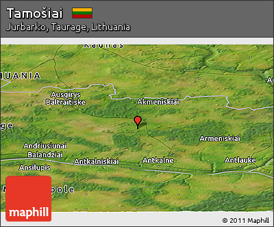Satellite Panoramic Map of Tamošiai