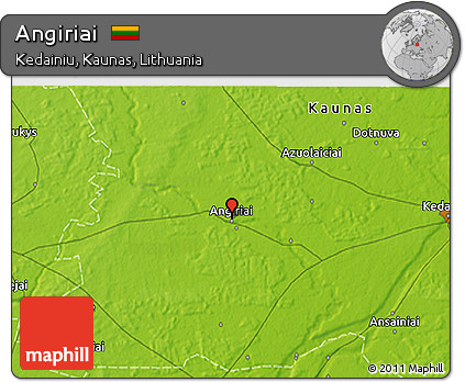 Physical 3D Map of Angiriai