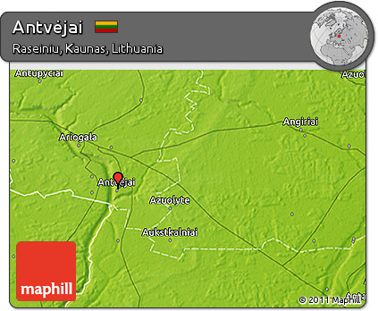 Physical 3D Map of Antvėjai