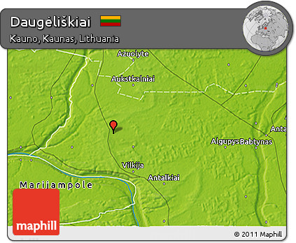 Physical 3D Map of Daugėliškiai