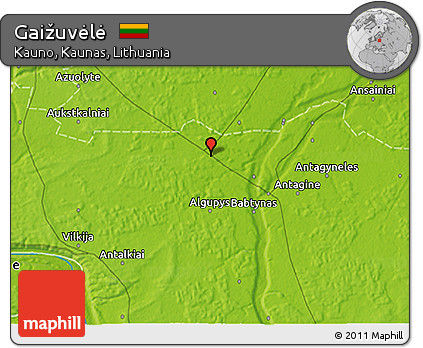 Physical 3D Map of Gaižuvėlė