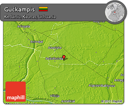 Physical 3D Map of Gučkampis