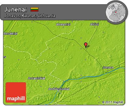 Physical 3D Map of Junėnai