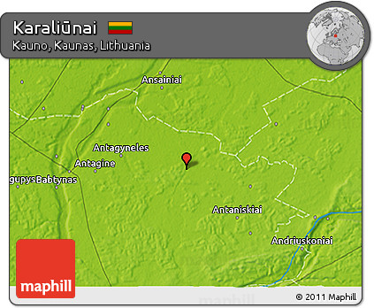 Physical 3D Map of Karaliūnai