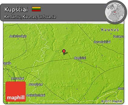 Physical 3D Map of Kupščiai