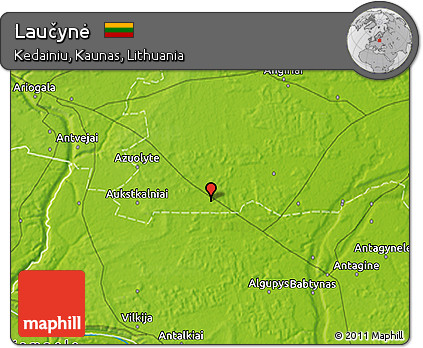 Physical 3D Map of Laučynė