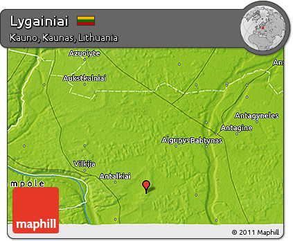 Physical 3D Map of Lygainiai